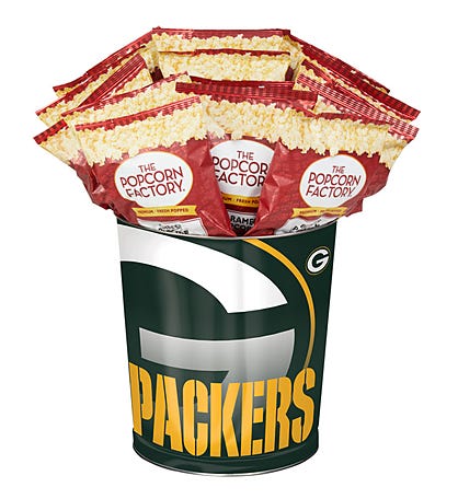 Green Bay Packers Popcorn Tin wit